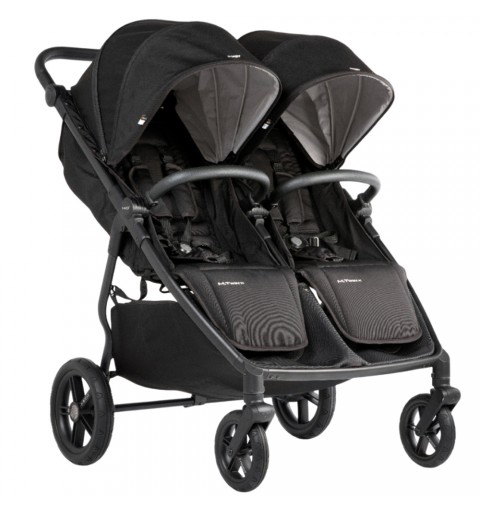 MAST Swiss Design M.Twin x  - bliźniaczy wózek spacerowy z regulacją rączki | Onyx HP